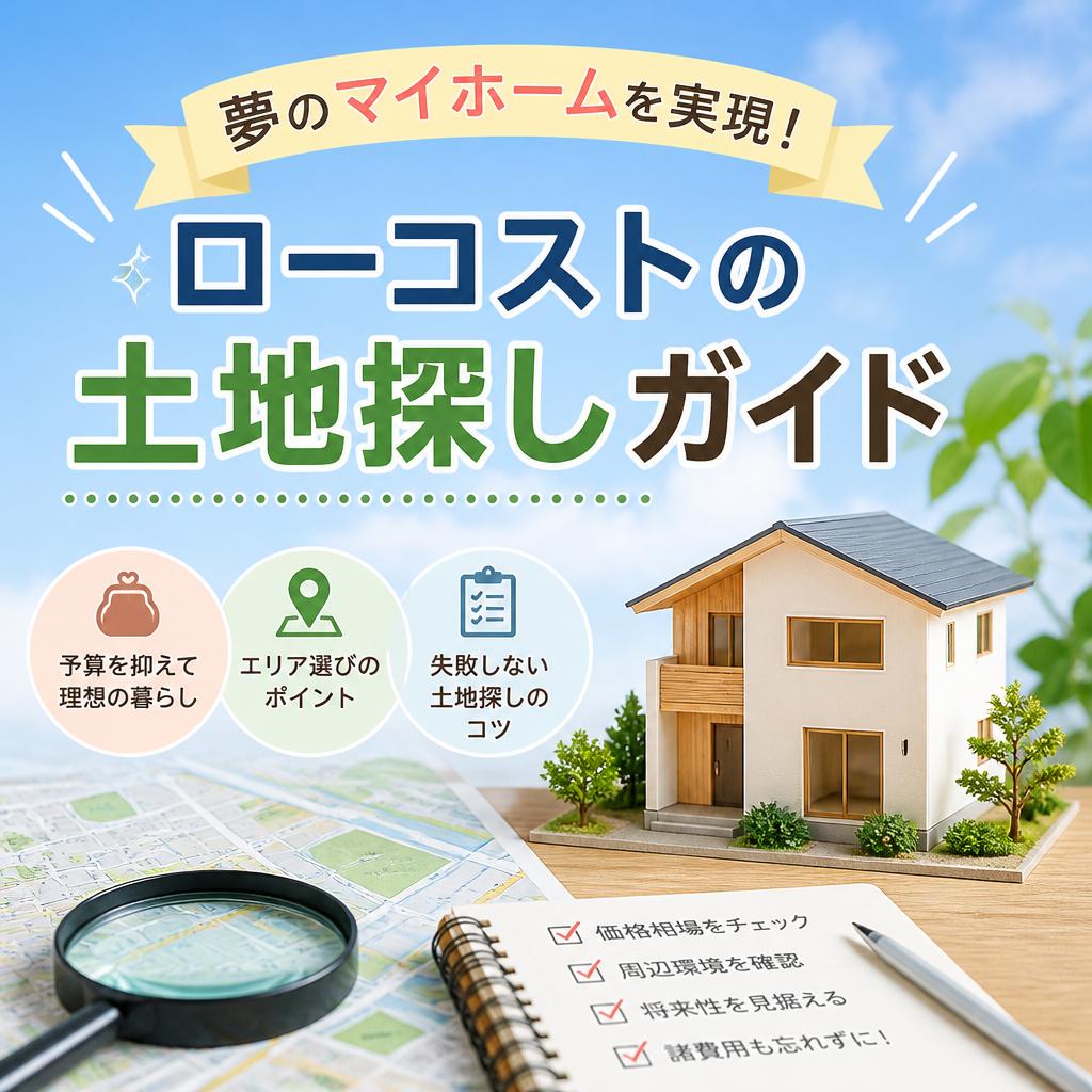 夢のマイホームを実現！ローコストの土地探しガイド