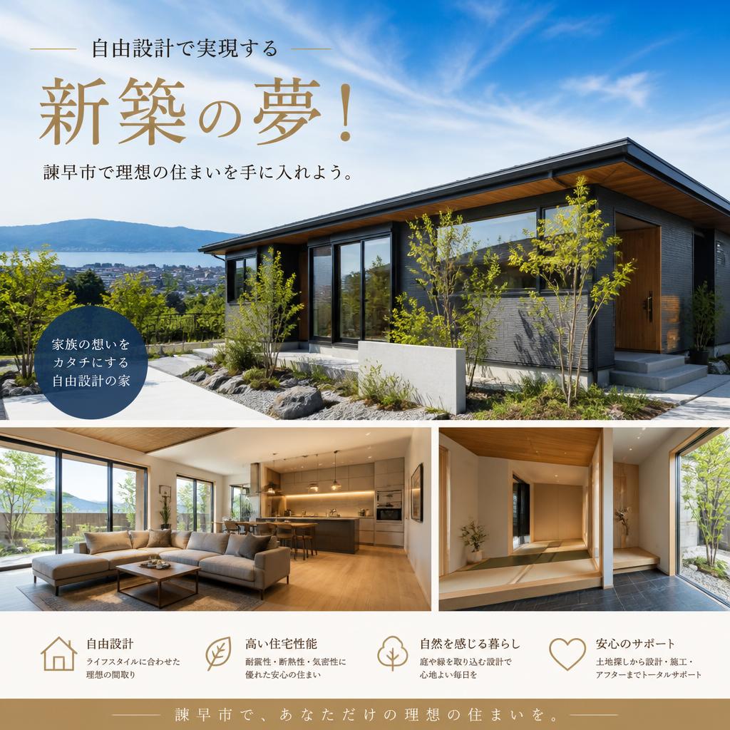 自由設計で実現する新築の夢！諫早市で理想の住まいを手に入れよう。